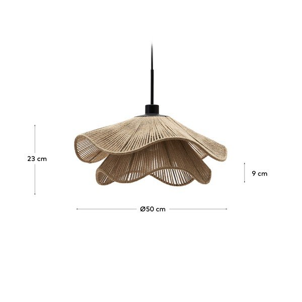 Natūralios spalvos šviestuvo gaubtas ø 50 cm Pontos – Kave Home-image-4