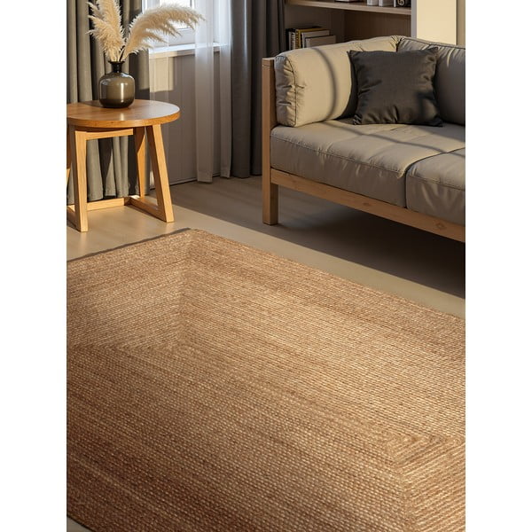 Apverčiamas/rankų darbo natūralios spalvos iš džiuto kilimas 80x150 cm Juno – Hanse Home-image-1