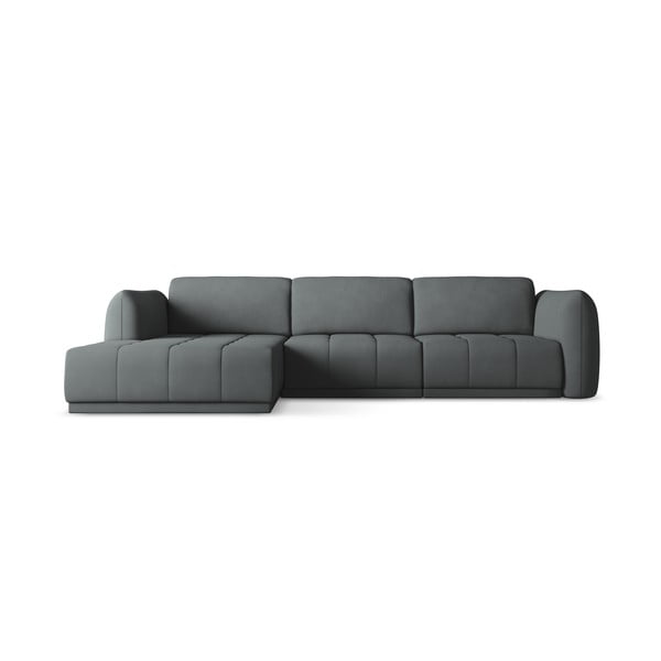Tamsiai pilkos spalvos kampinė sofa (su kairiuoju kampu) Hoku – Makamii