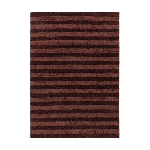 Rankų darbo bordo spalvos iš perdirbto pluošto kilimas 120x170 cm Connor – MADE