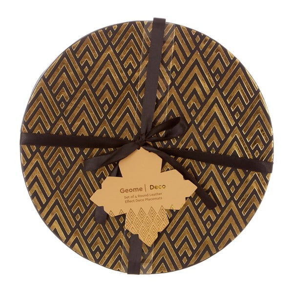 Iš dirbtinės odos/iš kartono padėkliukai 4 vnt. ø 25 cm Geome – Premier Housewares-image-3