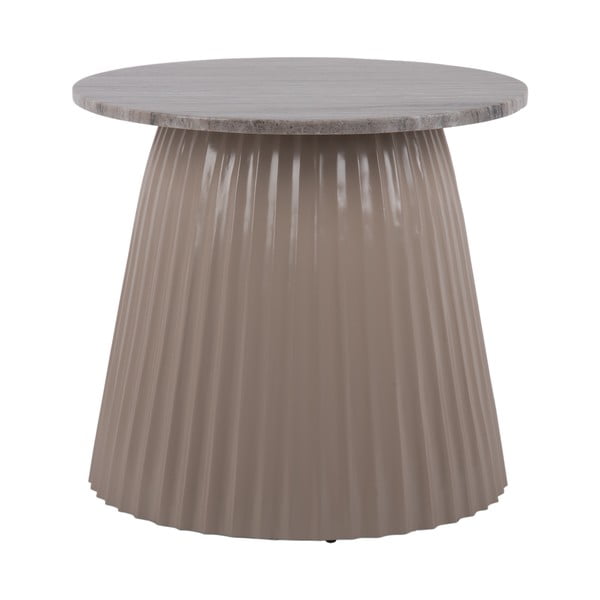 Iš marmuro apvalios formos kavos staliukas šviesiai rudos spalvos ø 45 cm Luscious – Leitmotiv