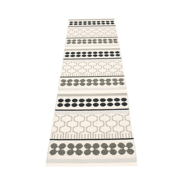 Pilkos spalvos/kreminės spalvos lauko kilimas 70x270 cm Asta Warm Grey – Pappelina-image-1