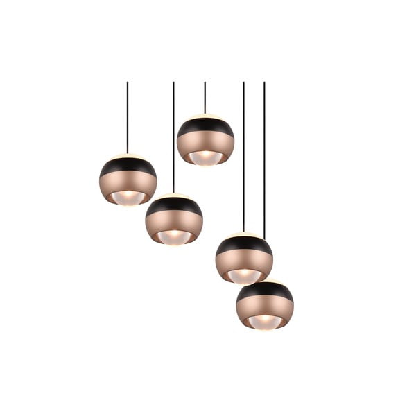 Kabantis šviestuvas juodos spalvos/vario spalvos LED ø 30 cm su metaliniu gaubtu Orbit – Trio Select-image-4