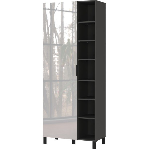 Drabužių spinta antracito spalvos 82x202 cm Ceduna – Germania-image-2