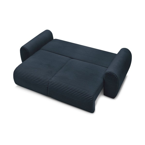 Iš kordinio velveto sulankstoma sofa tamsiai mėlynos spalvos 257 cm Lucien – Bobochic Paris-image-4