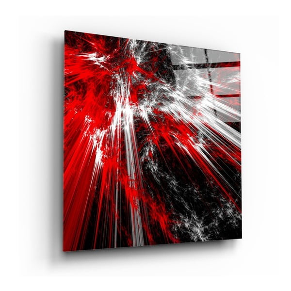 Paveikslas ant stiklo Insigne Red Blast, 40 x 40 cm