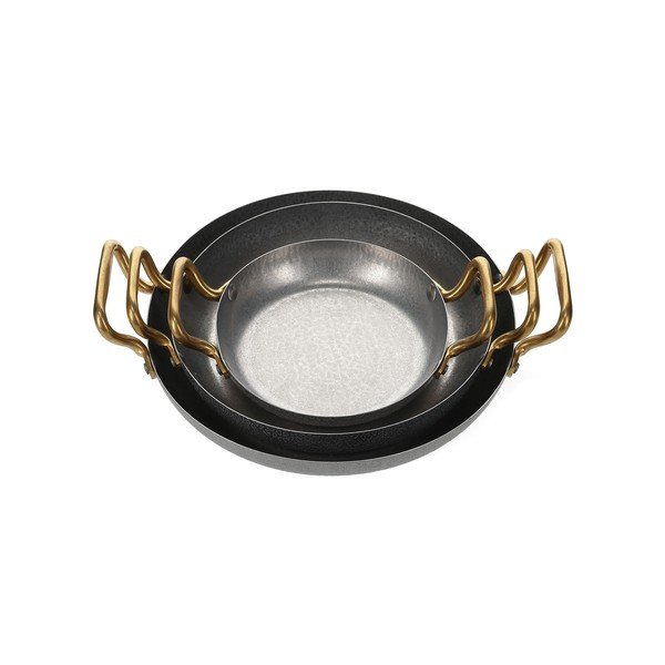 Sidabrinės spalvos skirta serviravimui iš metalo lėkštė ø 24 cm Serve – BonBistro-image-4