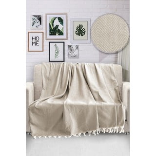 Smėlio spalvos medvilninė lovatiesė Viaden HN, 170 x 230 cm