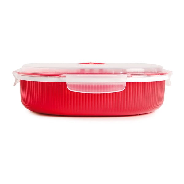Raudonos spalvos rinkinys skirtas maistui garinti mikrobangų krosnelėje Snips Dish Steamer, 2 l-image-1