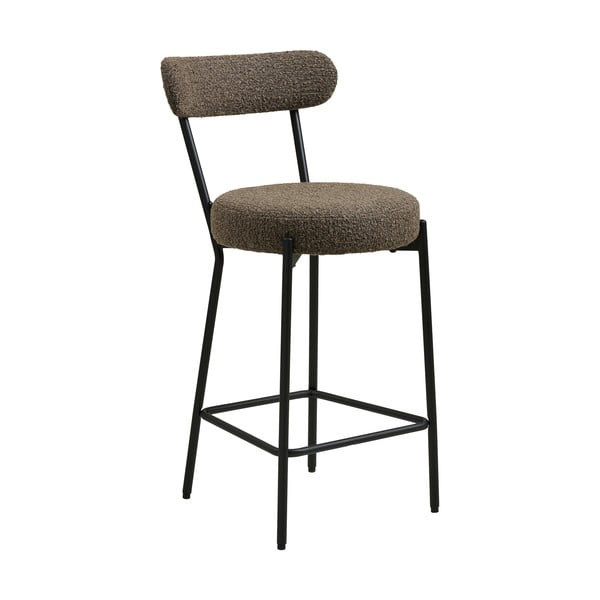 Rudos spalvos iš audinio baro taburetė (sėdynės aukštis 65 cm) Badalona – House Nordic