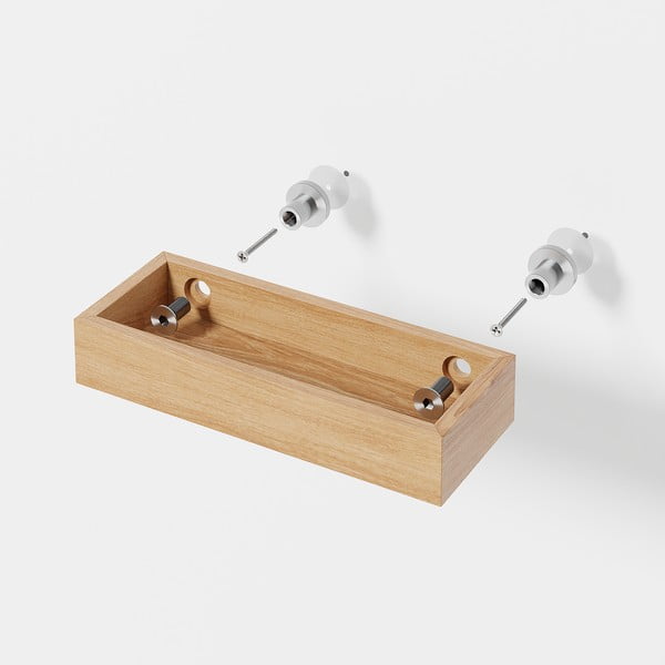 Sieninė vonios lentyna iš ąžuolo medienos Wireworks Yoku-image-2