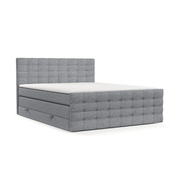 Spyruoklinė lova pilkos spalvos su sandėliavimo vieta 180x200 cm Blend – Maison de Rêve