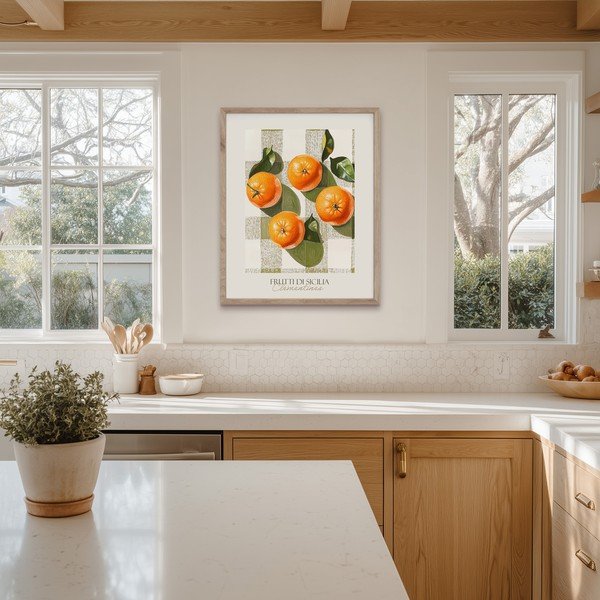 Spausdintas paveikslas su rėmeliu 40x50 cm Mandarines  – Styler-image-3