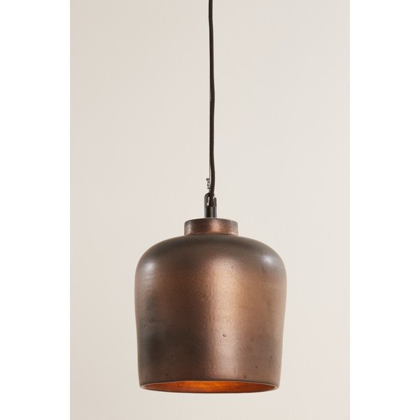 Kabantis šviestuvas bronzinės spalvos ø 22,5 cm su keramikiniu gaubtu Dena – Light & Living-image-1
