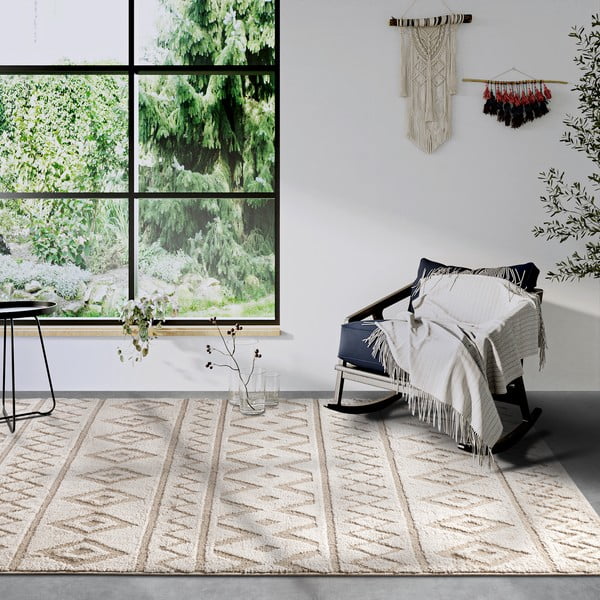Kilimas smėlio spalvos 160x235 cm Carpet Itinerance Beige – Elle Decoration-image-1