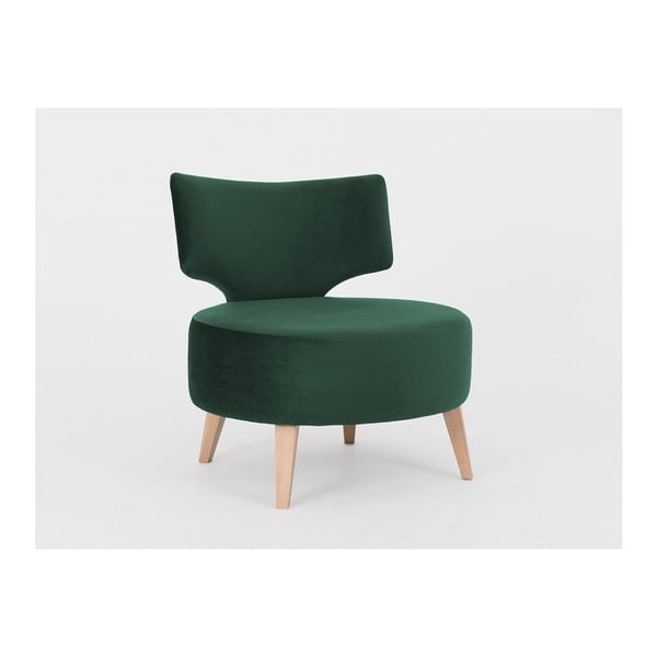 Tamsiai žalias pasirinktinės formos fotelis "Flippin Armchair-image-1