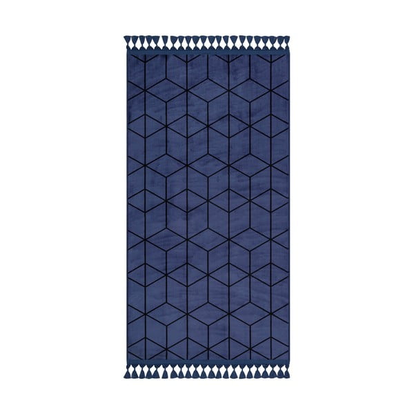 Mėlynas plaunamas kilimas 120x80 cm - Vitaus