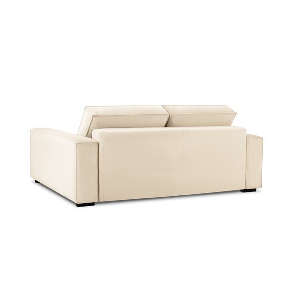 Smėlio spalvos aksominė U formos sofa-lova Mazzini Sofas Madara-image-4