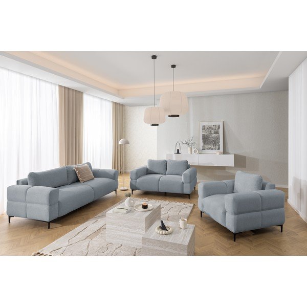 Pilkai mėlynos spalvos sofa 217 cm Helio – Ropez-image-2