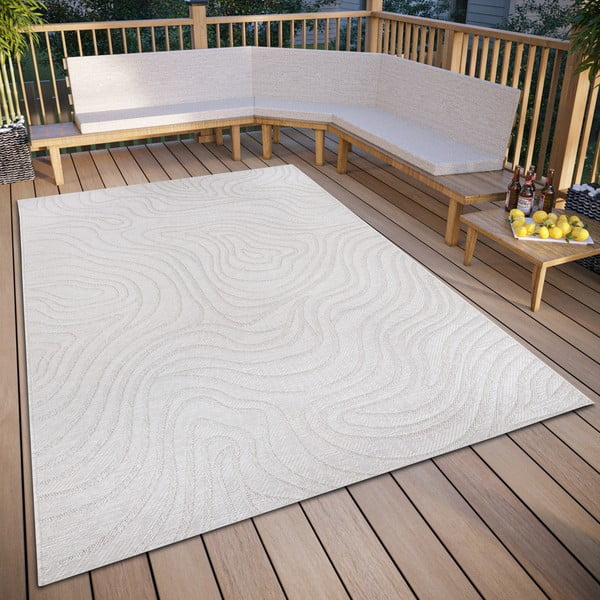 Lauko kilimas kreminės spalvos 194x290 cm – Elle Decoration-image-1