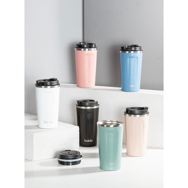 Termo puodelis baltos spalvos 500 ml Eco – Ladelle-image-3