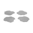 Sidabrinės spalvos iš metalo padėkliukai 4 vnt. Plama – noo.ma