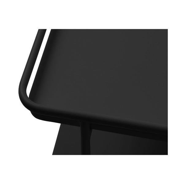 Juodos spalvos iš metalo kavos staliukas 55x110 cm Yuba – Unique Furniture-image-2