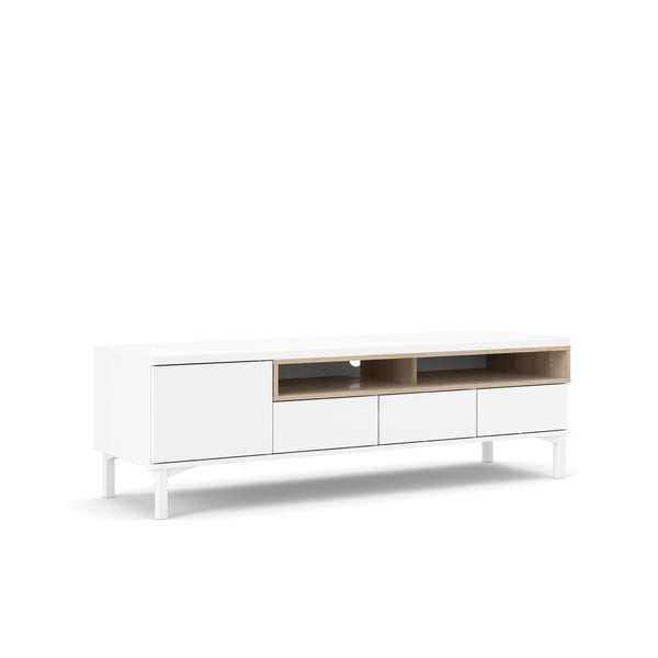 Baltos spalvos TV spintelė 156x48x48 cm Roomers – Tvilum-image-3
