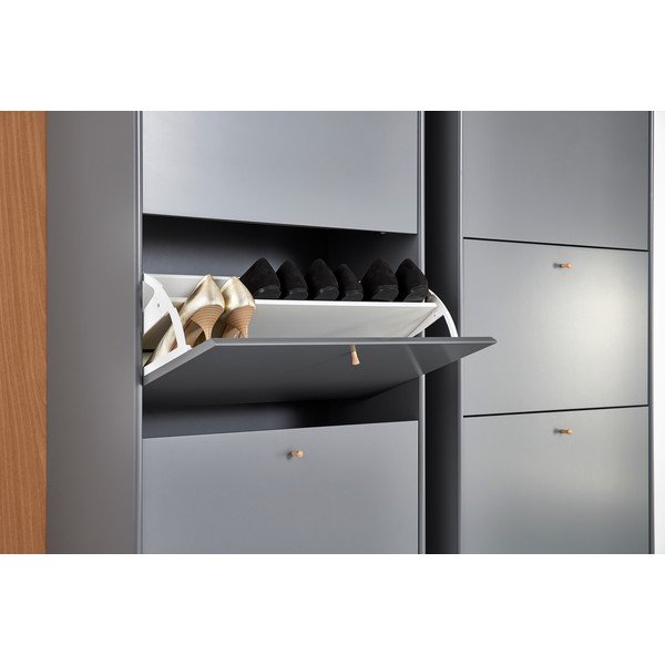 Pilka atlenkiama batų lentyna Mistral - Hammel Furniture-image-1