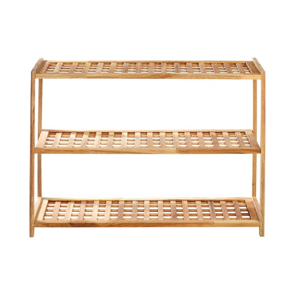 Iš riešutmedžio masyvo spintelė batams natūralios spalvos – Premier Housewares-image-2