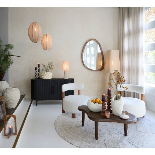 Tamsios natūralios spalvos iš mango masyvo kavos staliukas 64x102 cm Canzo – Light & Living-image-2