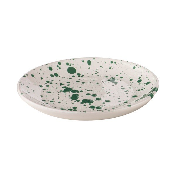 Desertinės lėkštės baltos spalvos/žalios spalvos iš akmens masės 4 vnt. ø 18 cm Carnival – Ladelle-image-1