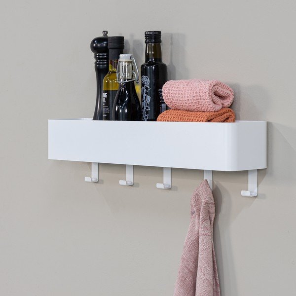 Sieninė baltos spalvos iš plieno vonios lentyna Multi – Spinder Design-image-1