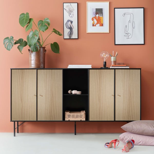 Ąžuolinės durys modulinei lentynų sistemai 2 vnt. 32x66 cm Mistral Kubus - Hammel Furniture-image-1