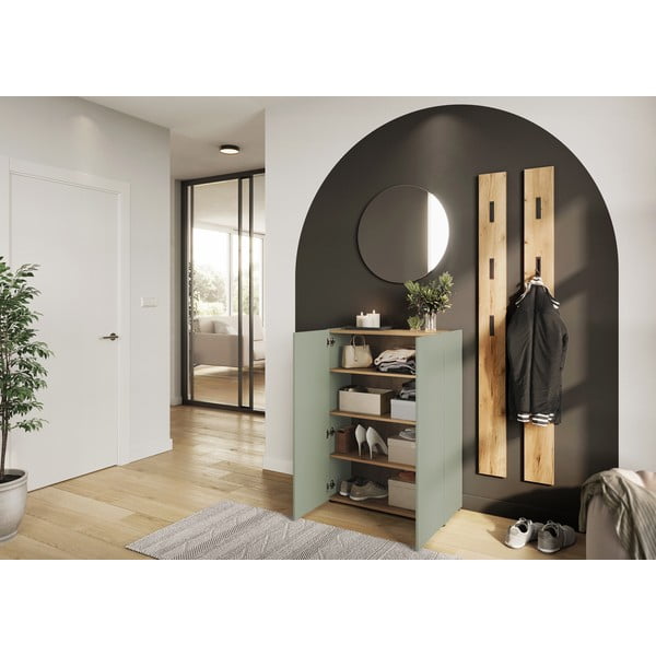 Šalavijo spalvos spintelė iš ąžuolo 74x105x33 cm Alviano – Germania-image-2