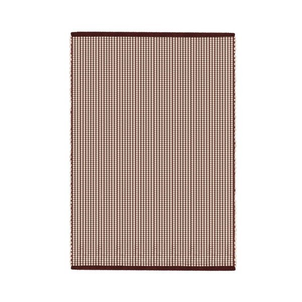 Rankų darbo bordo spalvos/natūralios spalvos iš vilnos kilimas 140x200 cm Talo – noo.ma