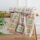 Iš mikropliušo antklodė ir pledas 130x170 cm Crochet Print Cosy – Catherine Lansfield