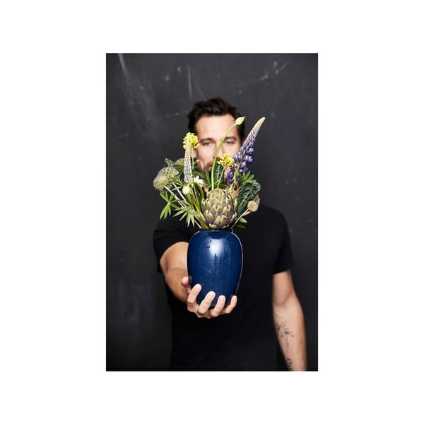 Tamsiai mėlynos spalvos iš akmens masės vaza (aukštis 20 cm) Gastro Blue – Bitz-image-4