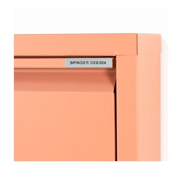 Rausvos spalvos iš metalo atlenkiama spintelė batams 50x169x15 cm Billy – Spinder Design-image-4