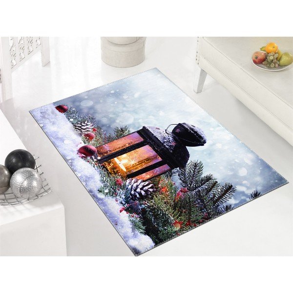 Kilimas Vitaus Kalėdų laikotarpio žibintas su sniegu, 50 x 80 cm-image-1