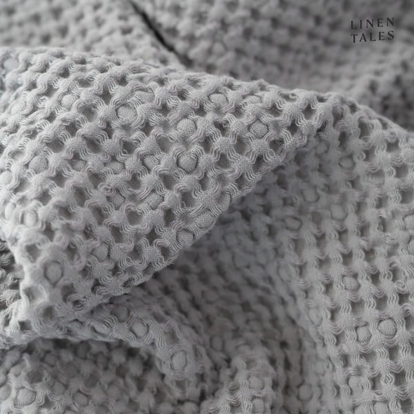 Šviesiai pilkas rankšluostis 50x70 cm Honeycomb - Linen Tales-image-3