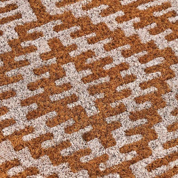 Iš kokoso pluošto grindų kilimėlis 60x40 cm Boho White – Casa Selección-image-2