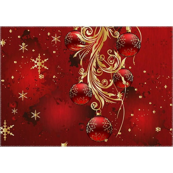 "Carpet Vitaus" Kalėdų laikotarpio raudonos spalvos dekoracijos, 50 x 80 cm