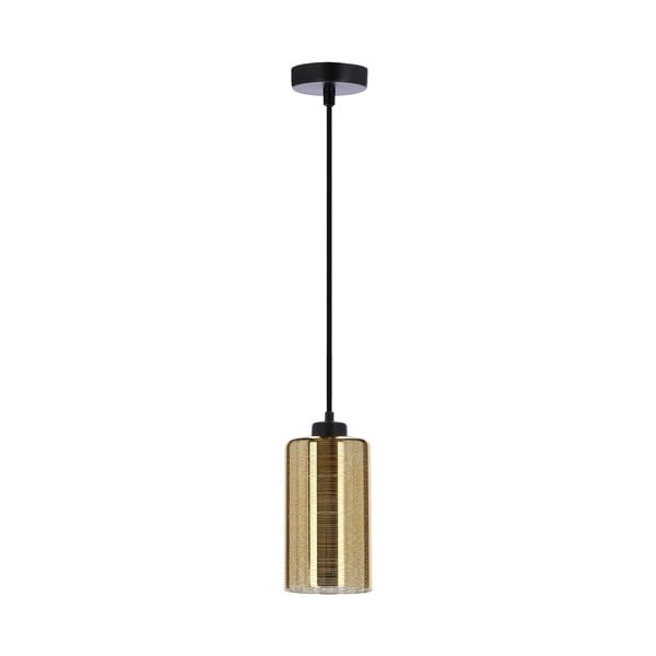Kabantis šviestuvas juodos spalvos/auksinės spalvos su stiklo gaubtu Cox – Candellux Lighting
