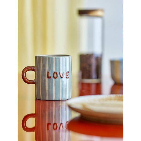 Šviesiai mėlynos spalvos iš keramikos puodelis 325 ml Cherish – Bloomingville-image-2