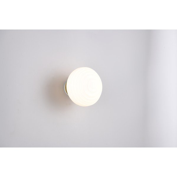 Baltos spalvos iš stiklo sieninė lempa LED USB ø 15,5 cm Earl – Reality-image-2