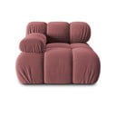 Modulinė sofa rožinės spalvos iš velveto (su kairiuoju kampu) Bellis – Micadoni Home