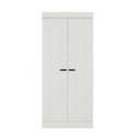 Drabužių spinta baltos spalvos iš pušies masyvo 77x175 cm Connect – WOOOD