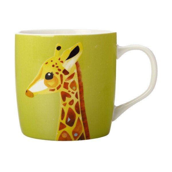 Žalias porcelianinis puodelis Maxwell & Williams Pete Cromer Giraffe, 375 ml